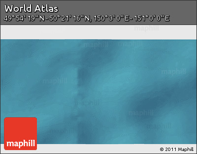 Satellite 3D Map of the Area around 50° 7' 47" N, 150° 31' 30" E