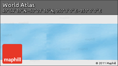 Physical Panoramic Map of the Area around 50° 7' 47" N, 150° 31' 30" E