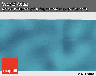 Satellite 3D Map of the Area around 50° 7' 47" N, 151° 22' 30" E