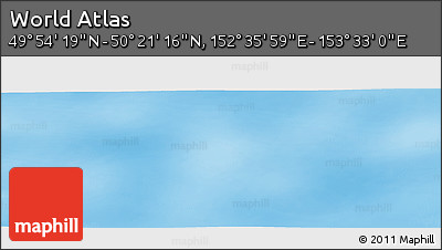Physical Panoramic Map of the Area around 50° 7' 47" N, 153° 4' 29" E