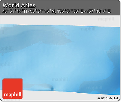 Physical 3D Map of the Area around 50° 7' 47" N, 157° 19' 29" E