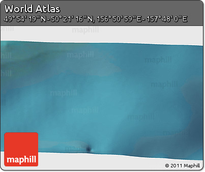 Satellite 3D Map of the Area around 50° 7' 47" N, 157° 19' 29" E