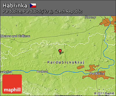 Physical 3D Map of Habřinka
