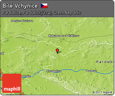 Physical 3D Map of Bílé Vchynice