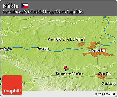 Physical 3D Map of Nákle