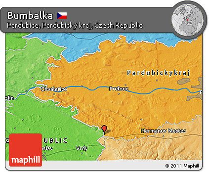 Political 3D Map of Bumbalka