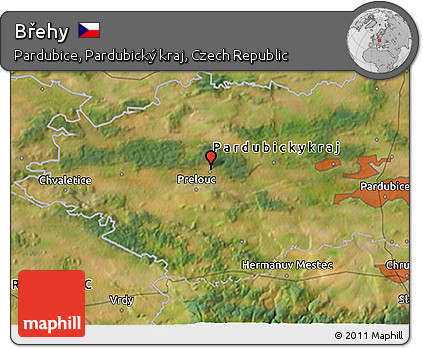 Satellite 3D Map of Břehy