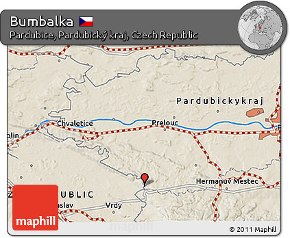 Shaded Relief 3D Map of Bumbalka
