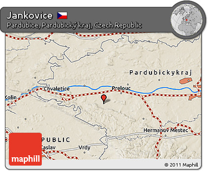 Shaded Relief 3D Map of Jankovice