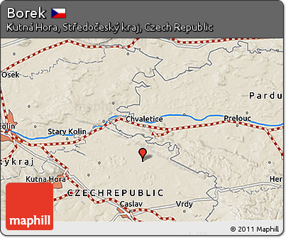 Shaded Relief 3D Map of Borek