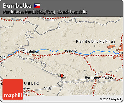 Shaded Relief 3D Map of Bumbalka