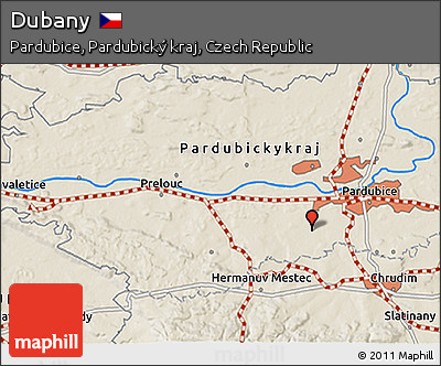 Shaded Relief 3D Map of Dubany
