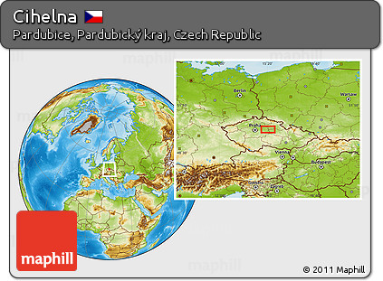 Physical Location Map of Cihelna