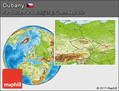 Physical Location Map of Dubany