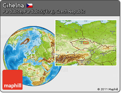 Physical Location Map of Cihelna