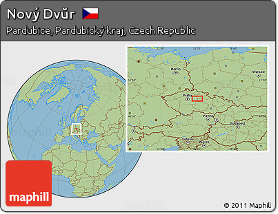 Savanna Style Location Map of Nový Dvŭr