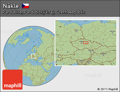 Savanna Style Location Map of Nákle