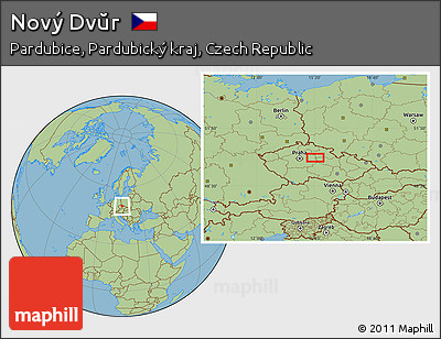 Savanna Style Location Map of Nový Dvŭr