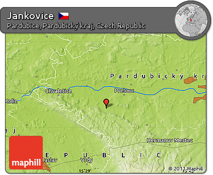 Physical Map of Jankovice
