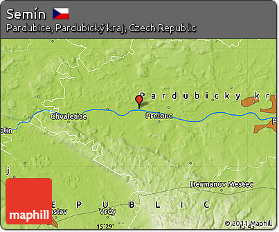 Physical Map of Semín