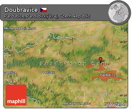 Satellite Map of Doubravice