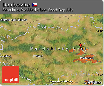 Satellite Map of Doubravice