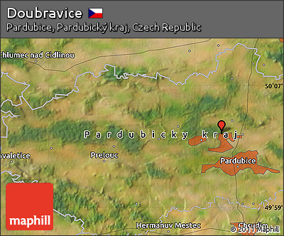 Satellite Map of Doubravice