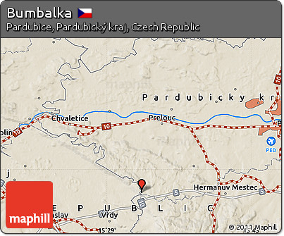 Shaded Relief Map of Bumbalka