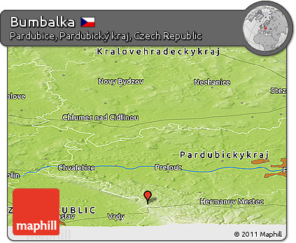 Physical Panoramic Map of Bumbalka