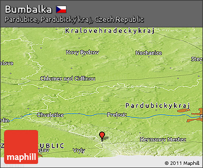 Physical Panoramic Map of Bumbalka