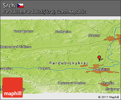 Physical Panoramic Map of Srch