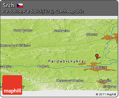 Physical Panoramic Map of Srch