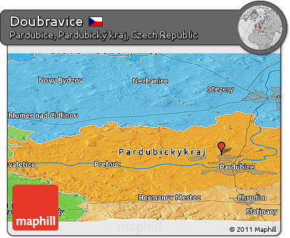 Political Panoramic Map of Doubravice