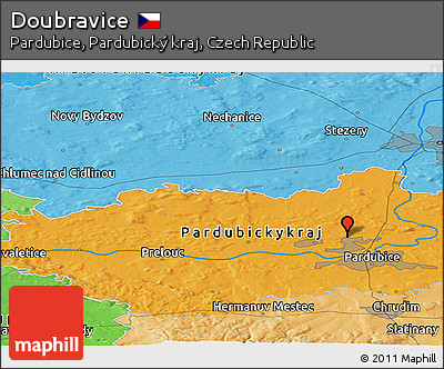 Political Panoramic Map of Doubravice