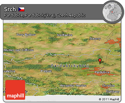 Satellite Panoramic Map of Srch