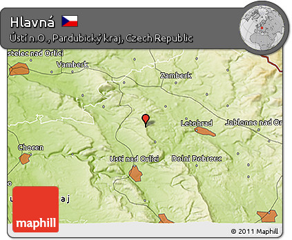 Physical 3D Map of Hlavná