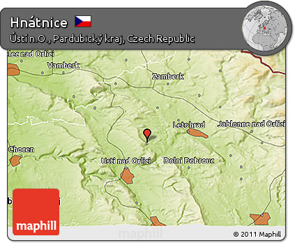 Physical 3D Map of Hnátnice