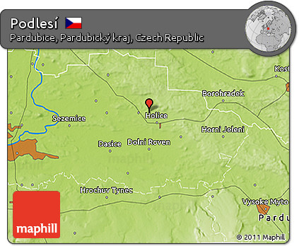 Physical 3D Map of Podlesí