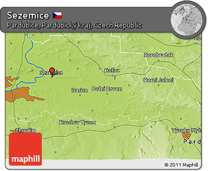 Physical 3D Map of Sezemice
