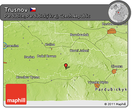 Physical 3D Map of Trusnov