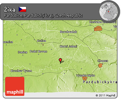 Physical 3D Map of Žíka