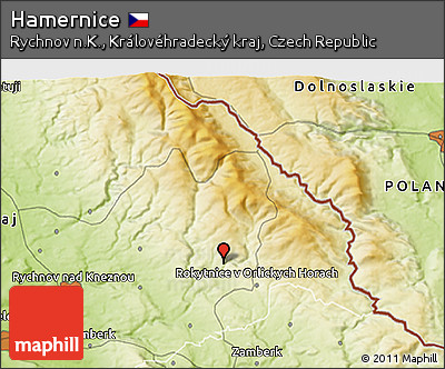 Physical 3D Map of Hamernice