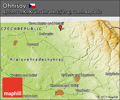 Physical 3D Map of Ohnišov