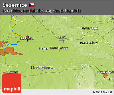 Physical 3D Map of Sezemice