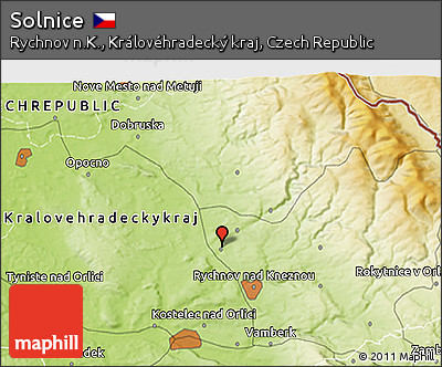 Physical 3D Map of Solnice