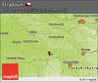 Physical 3D Map of Stradouň