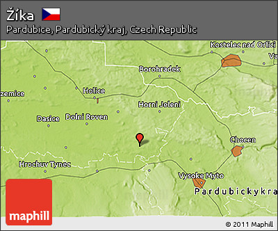 Physical 3D Map of Žíka