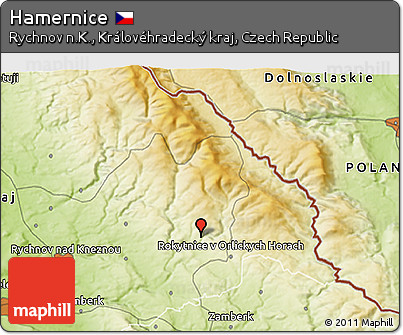 Physical 3D Map of Hamernice