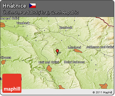 Physical 3D Map of Hnátnice
