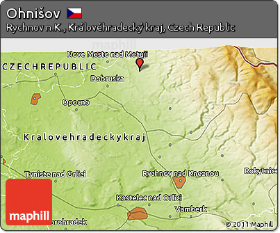 Physical 3D Map of Ohnišov